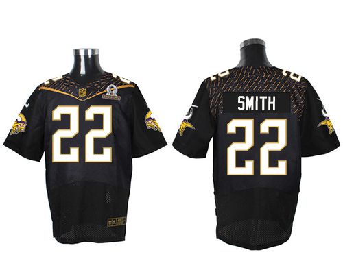 Nike Vikings #22 Harrison Smith Black 2016 Pro Bowl Men's Stitched NFL Elite Jersey - Click Image to Close